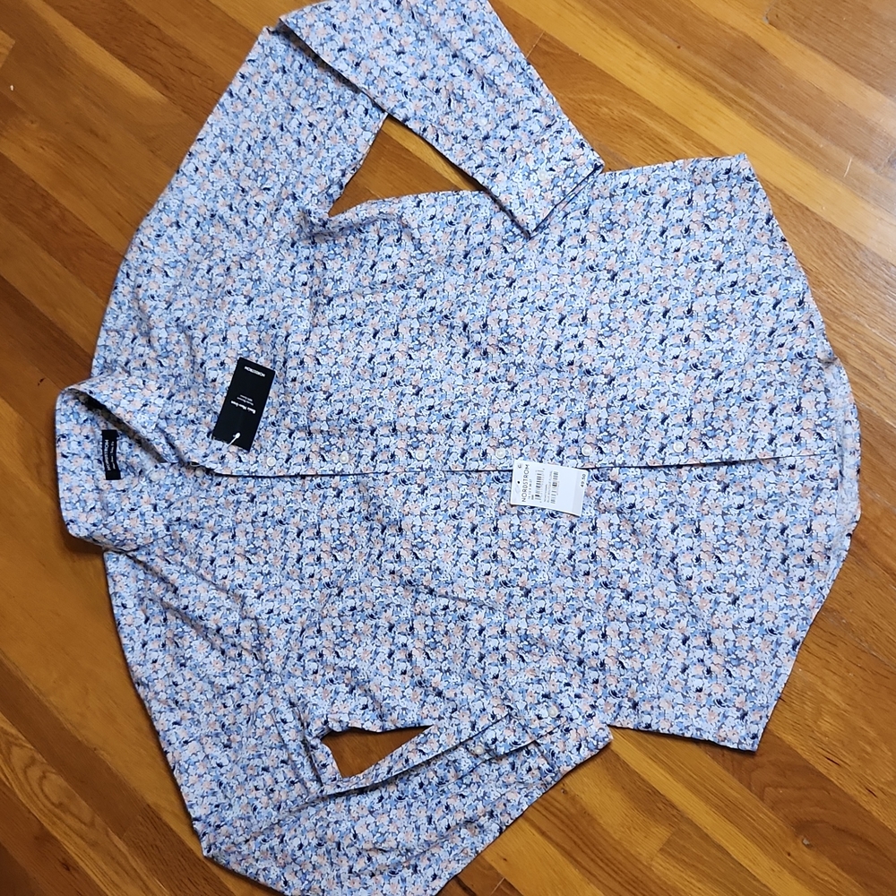 Nordstrom Trim Fit Floral Button Down NWT